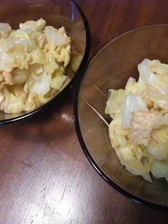 キャベツと油揚げの辛し醤油和え-レシピのメイン写真
