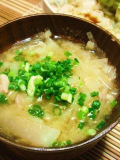 大根と豚肉のお味噌汁-レシピのメイン写真