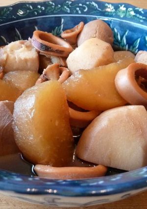 圧力鍋で簡単！大根と里芋といかの煮物-レシピのメイン写真