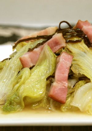 お助け！白菜と塩昆布とベーコンのうま煮-レシピのメイン写真