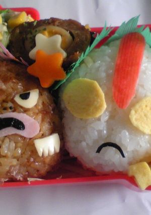 遠足キャラ弁★ウルトラマン＆ピグモン-レシピのメイン写真