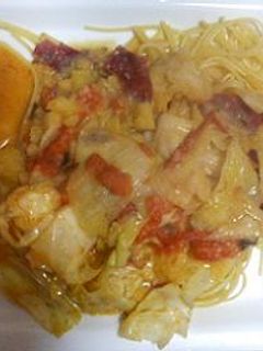 サツマイモのトマトクリームパスタ-レシピのメイン写真