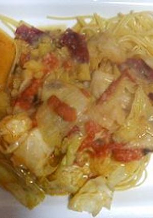 サツマイモのトマトクリームパスタ-レシピのメイン写真