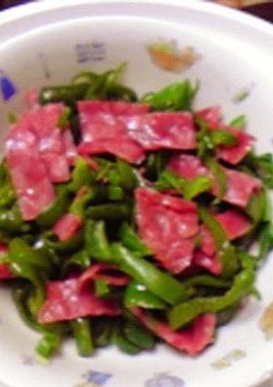 レンジで簡単☆ハムとピーマンの炒め物♪-レシピのメイン写真