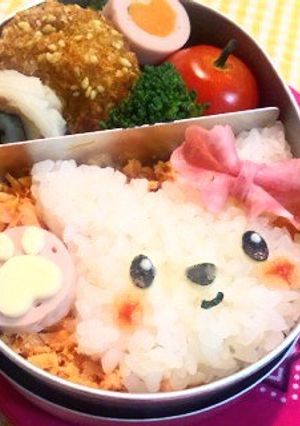 キャラ弁☆簡単白ネコチャン-レシピのメイン写真