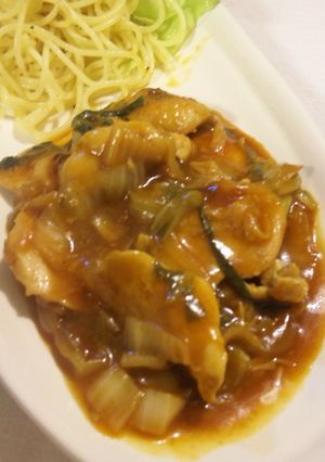 鶏胸肉と白菜・青梗菜のケチャップ餡❤炒め-レシピのメイン写真