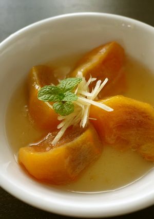 レンジで簡単☆　柿の生姜コンポート❀-レシピのメイン写真