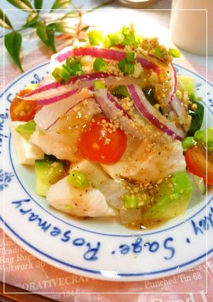 葛たたき鶏と野菜の和風サラダ-レシピのメイン写真