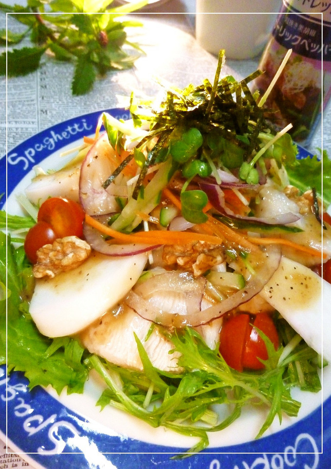 鶏と野菜のスパイシー和風サラダ-レシピのメイン写真