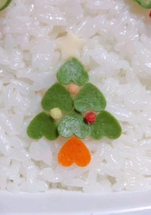 お弁当に☆逆さハートのツリー-レシピのメイン写真