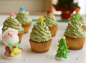簡単！クリスマスツリーのカップケーキ★☆-レシピのメイン写真