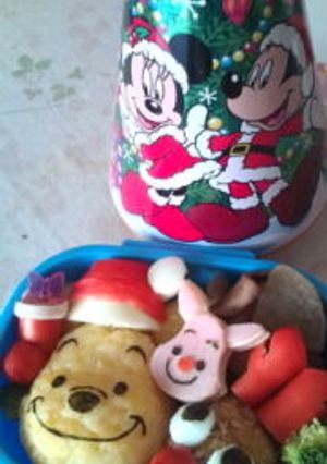 ☆キャラ弁♪クリスマスにプーサンタ☆-レシピのメイン写真