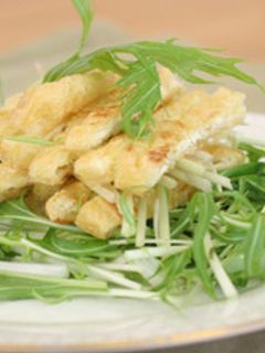 カリカリ油揚げと水菜のサラダ-レシピのメイン写真