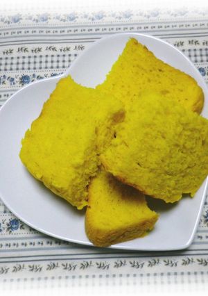 * HB ふわふわ❤ かぼちゃの食パン♪-レシピのメイン写真
