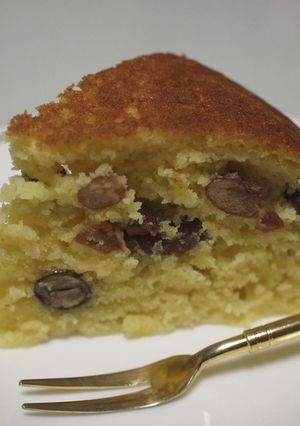 炊飯器で簡単ヘルシー　豆腐とお豆のケーキ-レシピのメイン写真