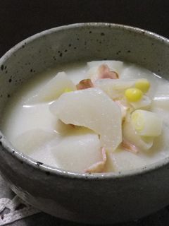 蕪と長ねぎの豆乳スープ-レシピのメイン写真