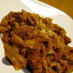 รูปของ 豚肉のパスタソース煮