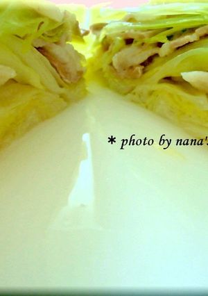 料理酒だけでキャベツと豚バラの重ね蒸し-レシピのメイン写真