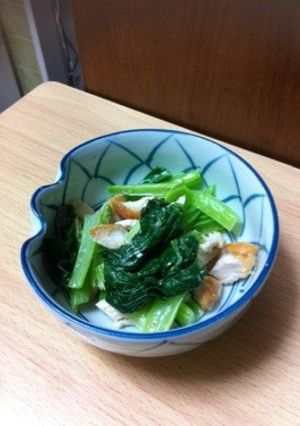 焼きササミと小松菜の柚子胡椒マヨあえ-レシピのメイン写真