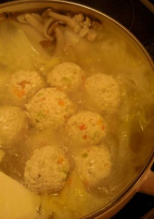 生姜たっぷり　　鶏団子の鍋-レシピのメイン写真