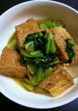 簡単☆絹あげとチンゲン菜のオイスター煮☆-レシピのメイン写真