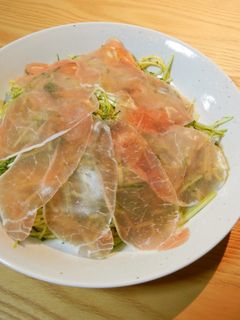 バジルパスタ『水菜&生ハム』-レシピのメイン写真