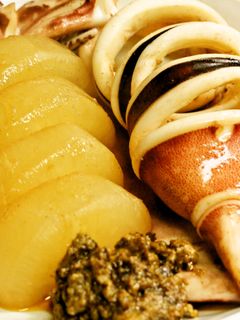 イカ大根の焼き肝添え♪-レシピのメイン写真