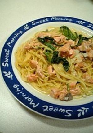 サーモンとほうれん草のクリームパスタ-レシピのメイン写真