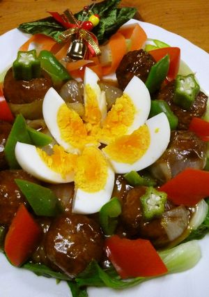 中華名菜肉団子ＤＥクリスマス-レシピのメイン写真