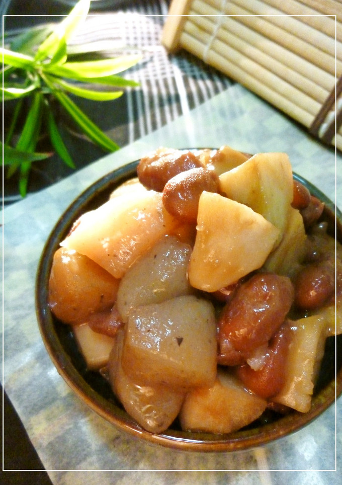 里芋とこんにゃくと豆の黒糖風味の煮物-レシピのメイン写真