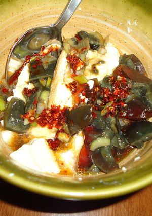 あっという間にピリ辛ピータン豆腐-レシピのメイン写真
