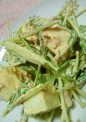 ５分♪水菜とはんぺんのマヨあえ★-レシピのメイン写真