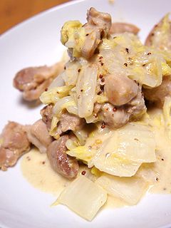 鶏肉と白菜 生姜マスタードのクリーム炒め-レシピのメイン写真