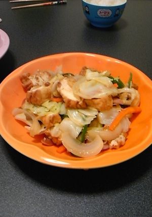 厚揚げと残り野菜の味噌炒め-レシピのメイン写真