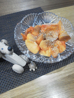 柿の塩ダレ和え♪-レシピのメイン写真