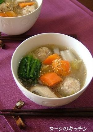 栄養満点♡鶏肉団子と野菜のポカポカスープ-レシピのメイン写真
