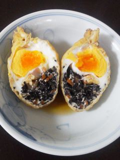 卵とひじきの巾着煮-レシピのメイン写真