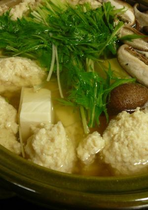 水菜と鶏つくねの豆腐鍋-レシピのメイン写真