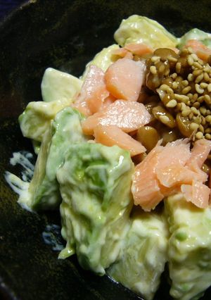 ごま油で風味付け！アボカド納豆サラダ-レシピのメイン写真