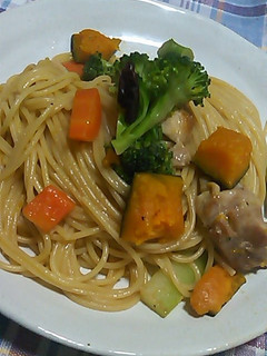 彩り野菜と鶏肉でパスタ-レシピのメイン写真
