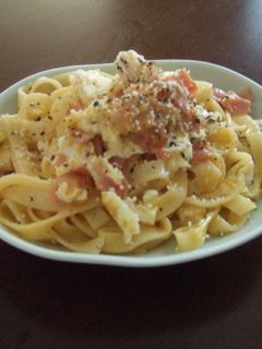 生パスタで作るカルボナーラ-レシピのメイン写真