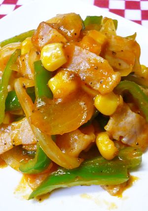 お弁当♪簡単☆ピザソースで手抜き野菜炒め-レシピのメイン写真