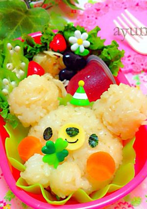 キャラ弁＊簡単おにぎり＊くまちゃん弁当-レシピのメイン写真