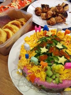 クリスマスのちらし寿司-レシピのメイン写真