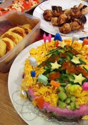 クリスマスのちらし寿司-レシピのメイン写真