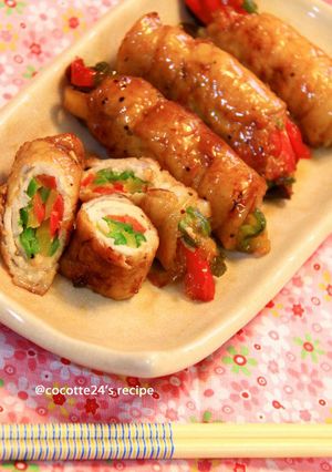 豚肉のパプリカ巻き巻き（照り焼き風）-レシピのメイン写真