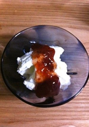 水切りヨーグルトでデザート-レシピのメイン写真