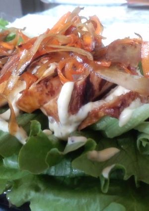 照り焼きチキンときんぴらのサンドイッチ*-レシピのメイン写真
