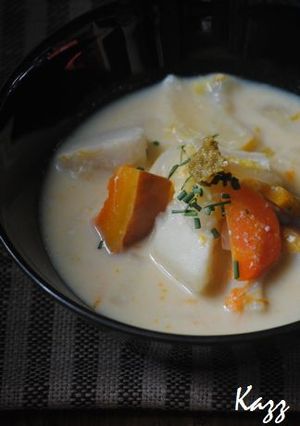 酒粕ほんのり味噌ミルクスープ-レシピのメイン写真