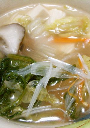 野菜色々＆春雨＆豆腐のぬくもるスープ-レシピのメイン写真